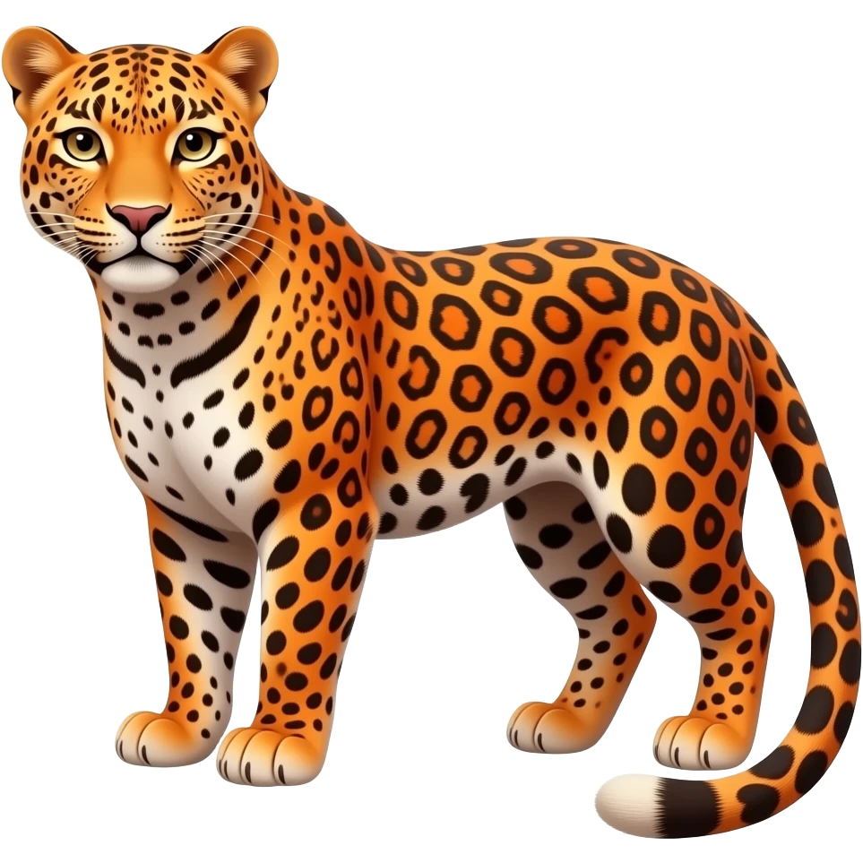 can you change the colour of this leopard to red please emoji