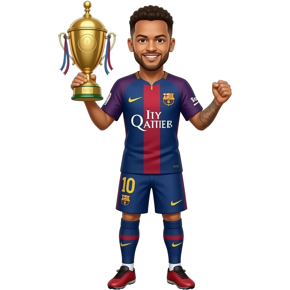 Neymar win trophy emoji
