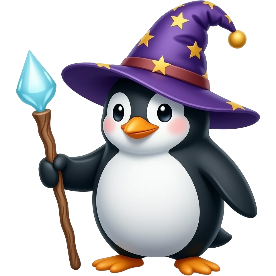 Penguin Wizard emoji