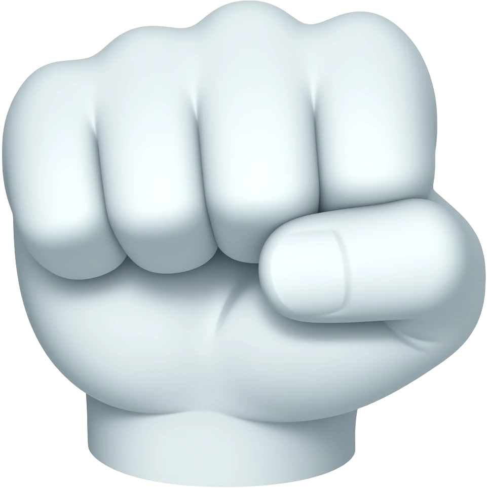 Cool fistbump white emoji
