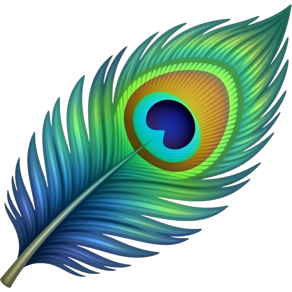 Peacock feather emoji