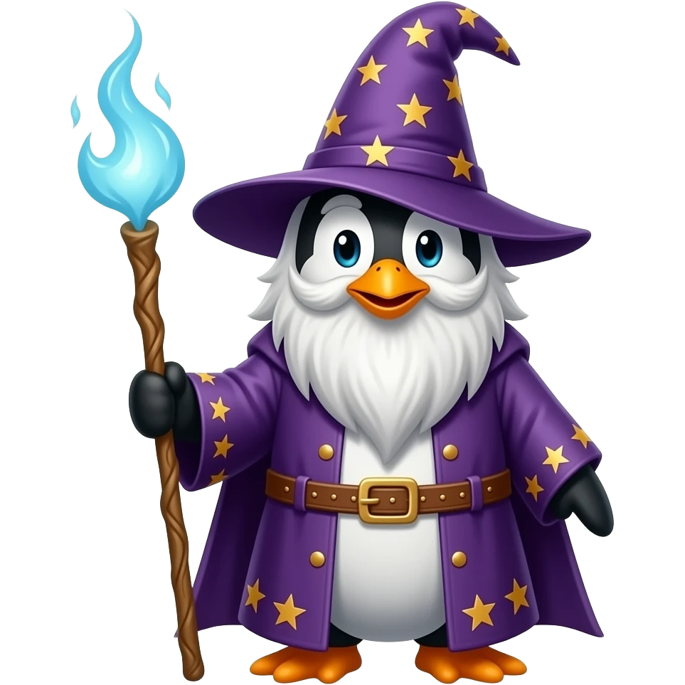 Penguin Wizard emoji