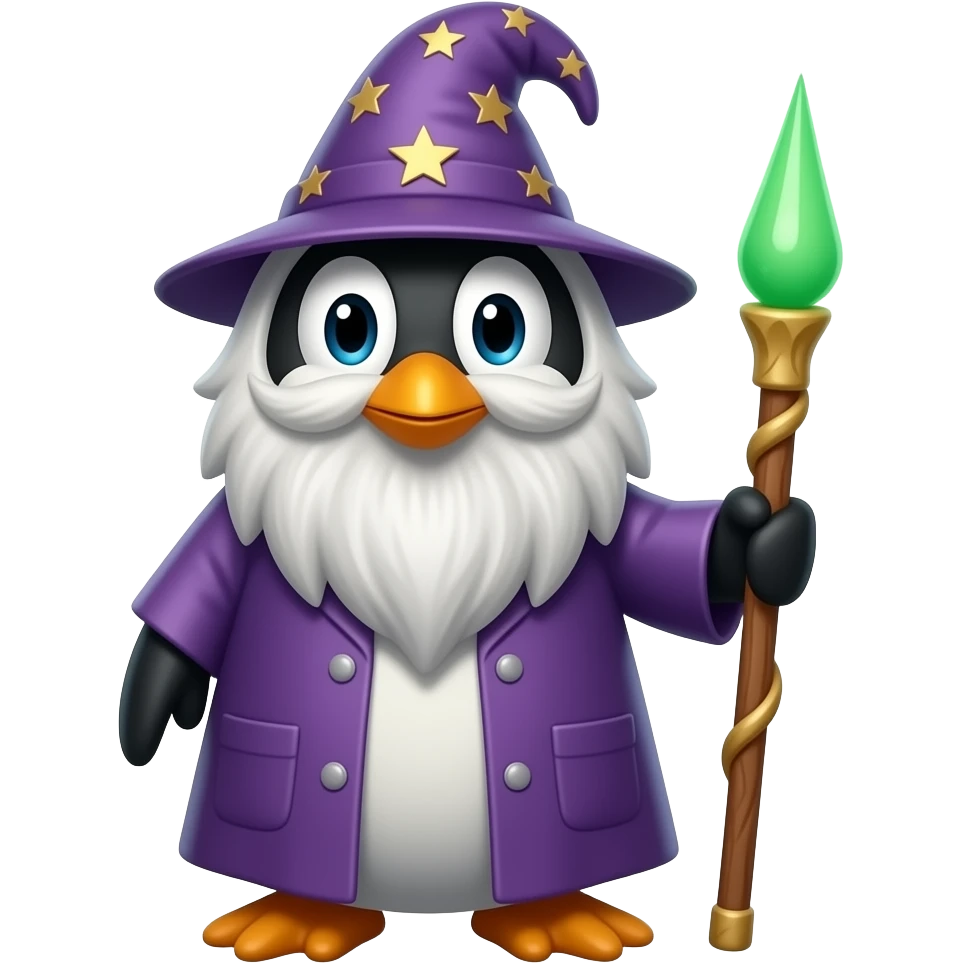 Penguin Wizard emoji