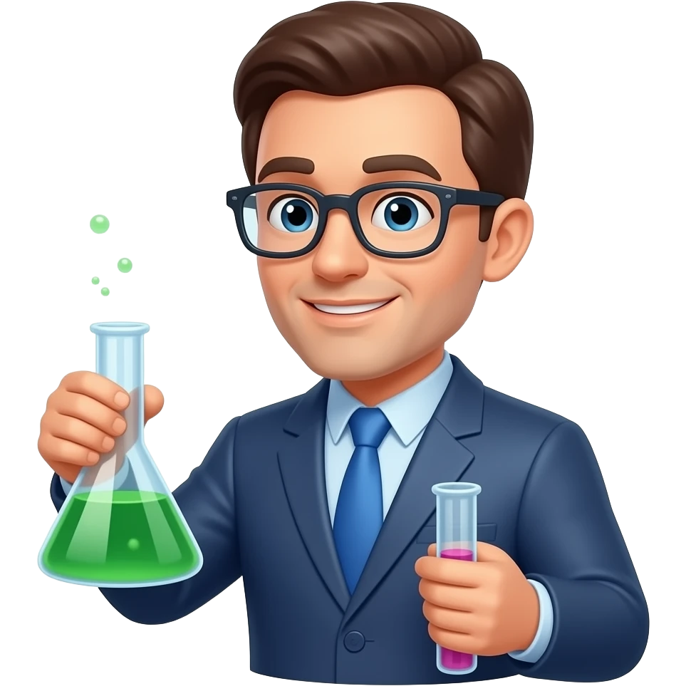 a man is teaching physics, doing experiment emoji