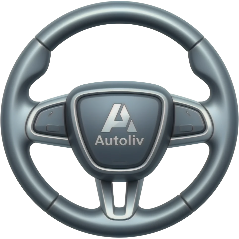 future steering wheel with Autoliv logo emoji