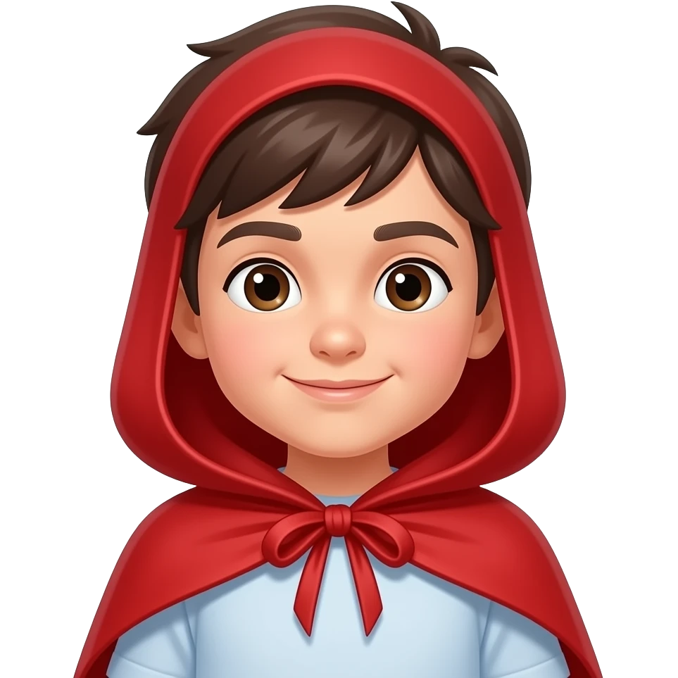young child red cape emoji