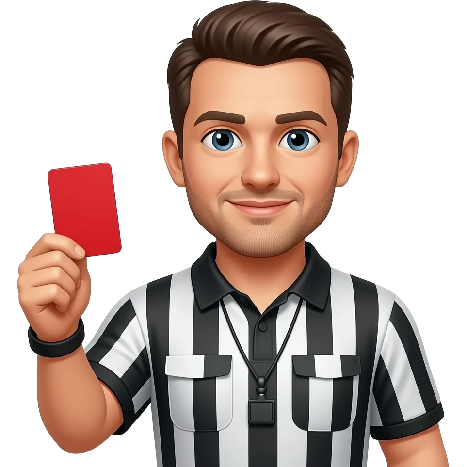 tarjeta roja arbitro de soccer emoji