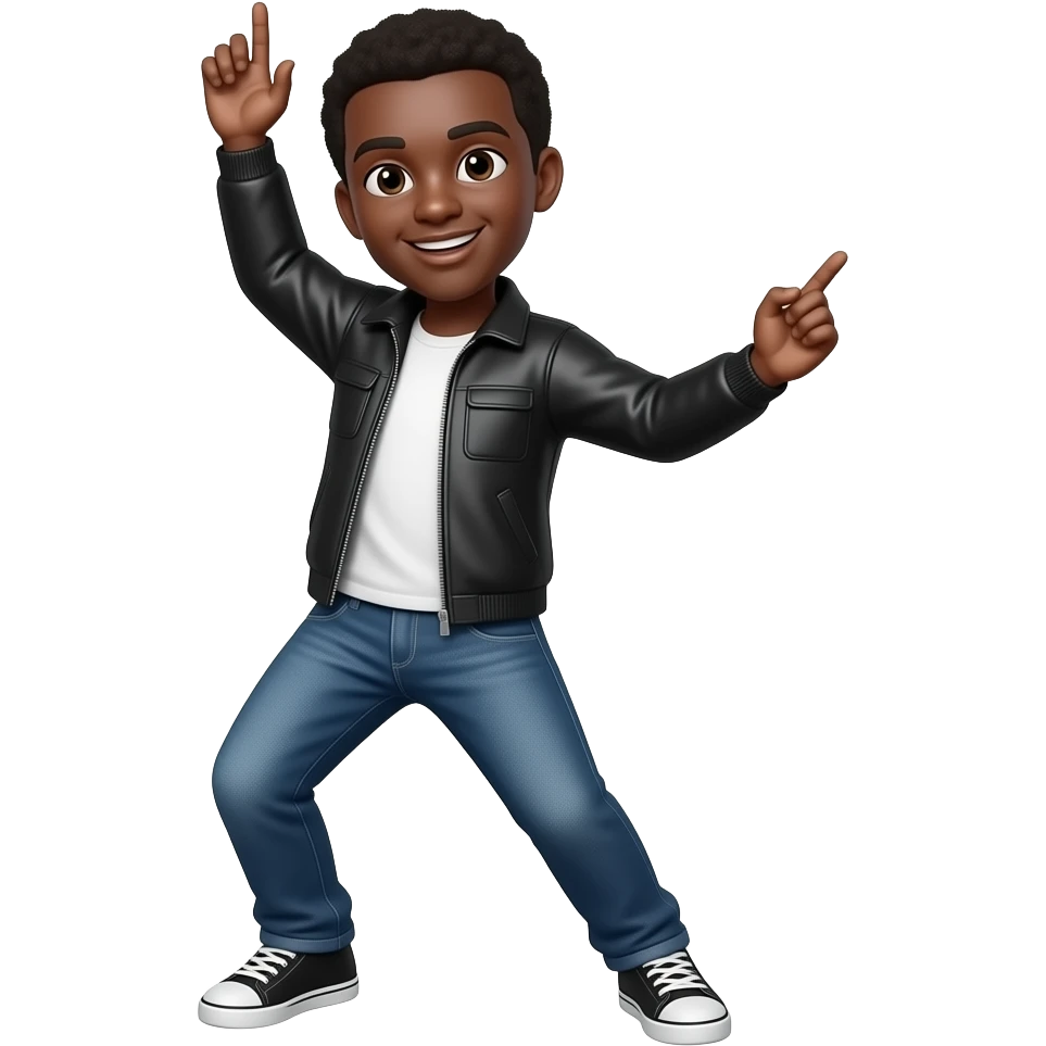 black dj dancing emoji