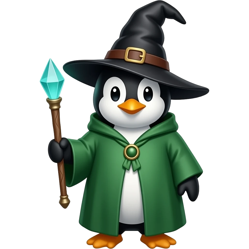 Penguin Wizard emoji
