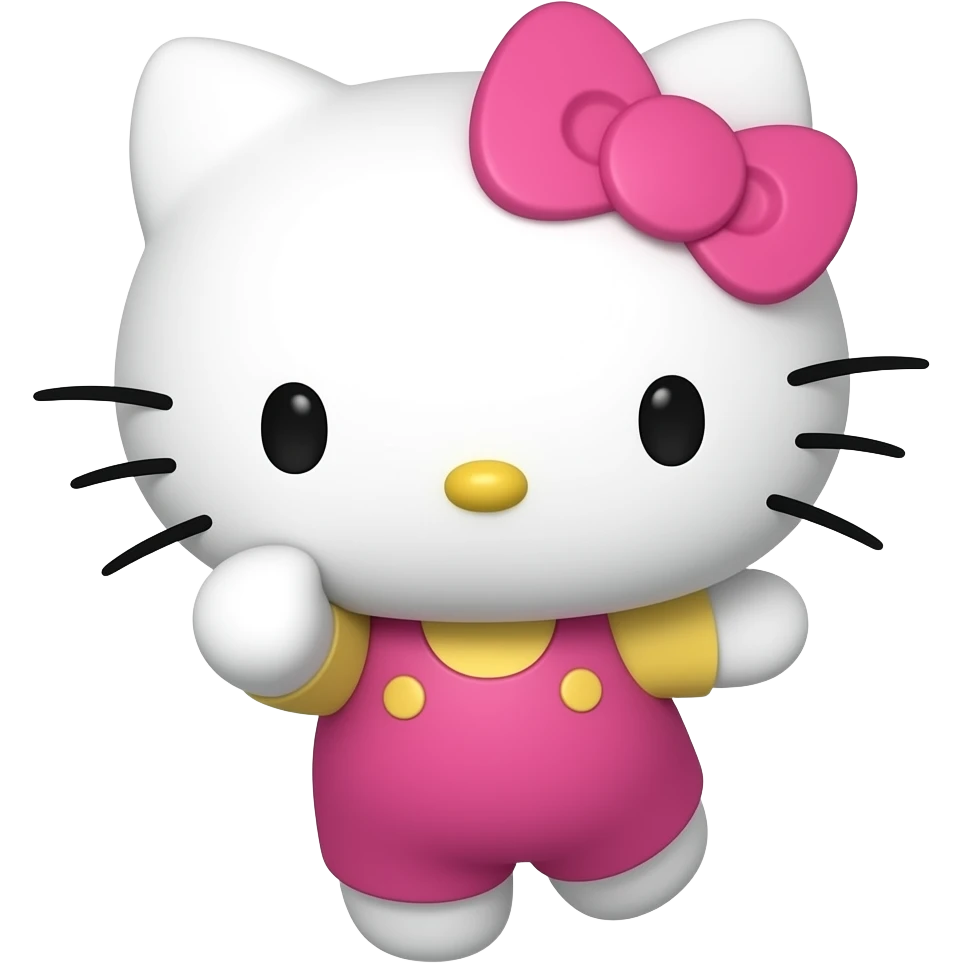 flying hello kitty emoji