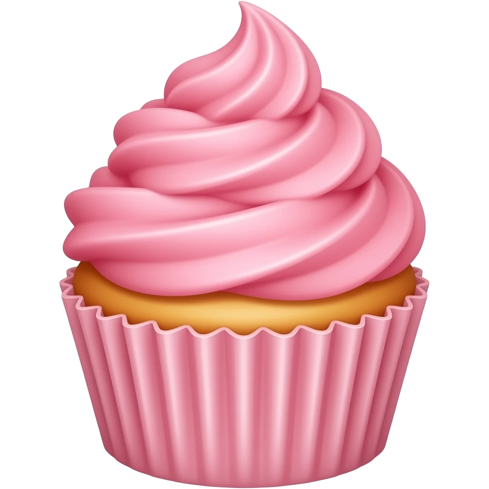 Cupcake with pink icing emoji