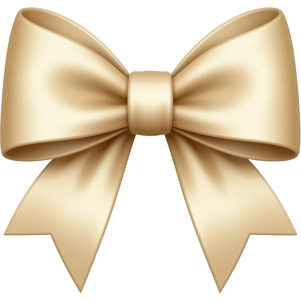 beige bow emoji