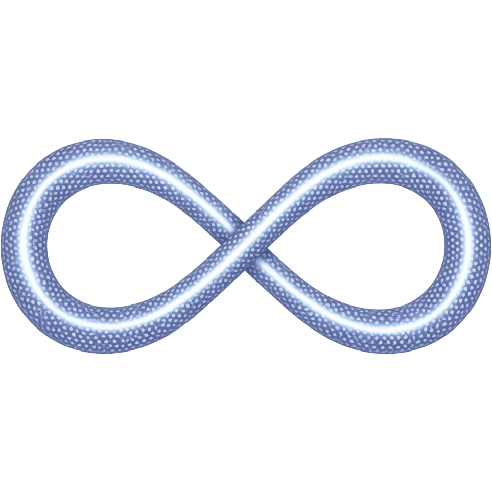 Infinity with an trail emoji