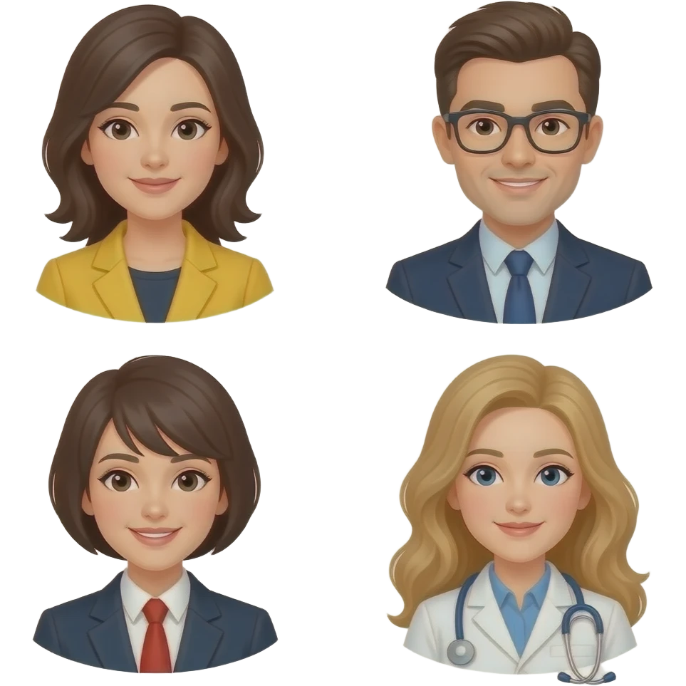 Different profession emoji