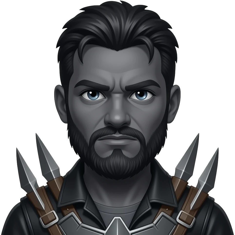 A dark male shapeshifter emoji