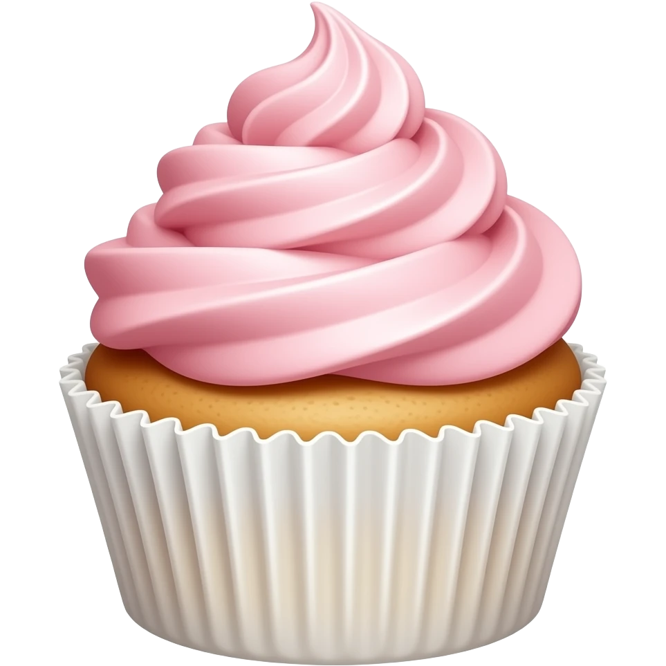 Cupcake with pink icing emoji