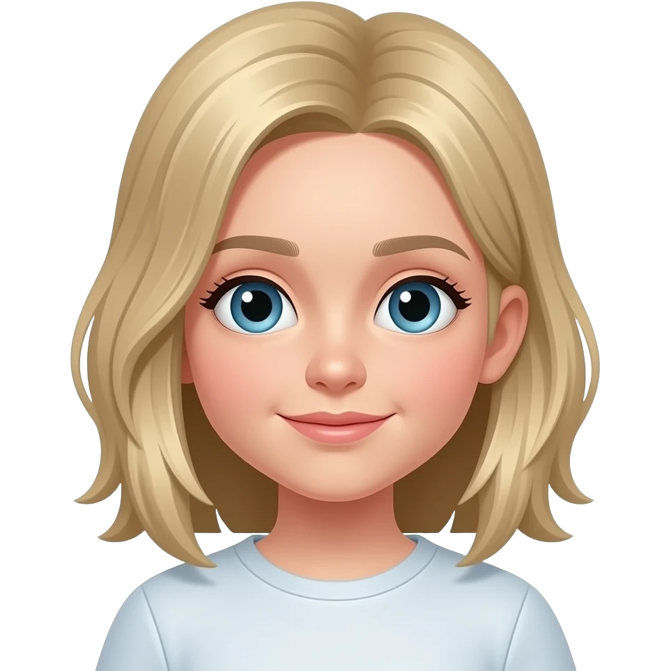 девушка  со светлыми волосами и ушками emoji