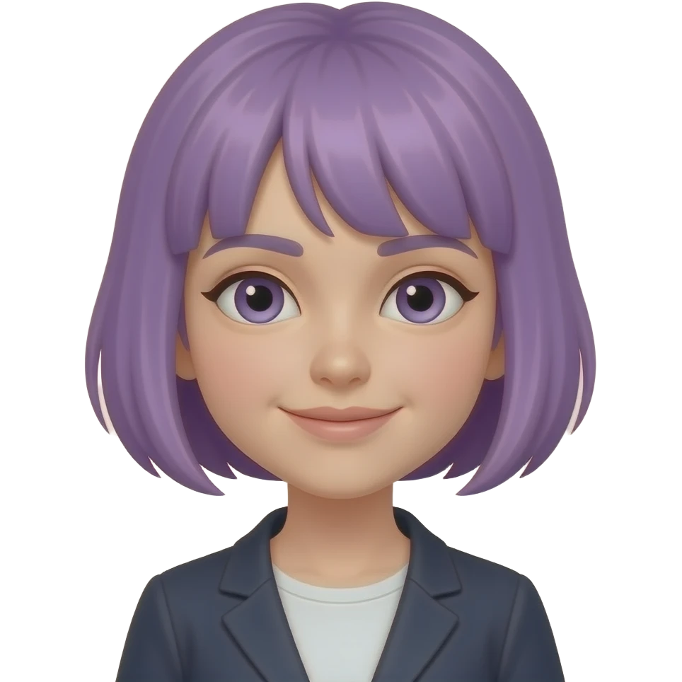 short purple hair emoji