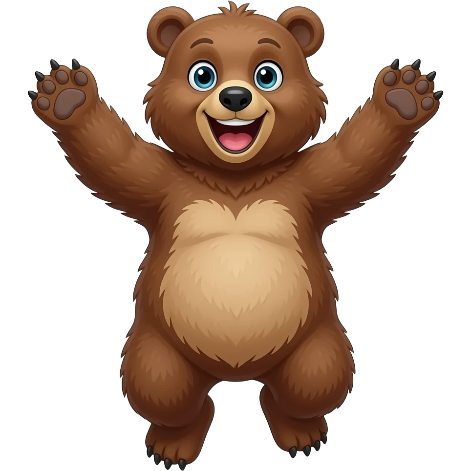 Mama bear is jumping with joy emoji