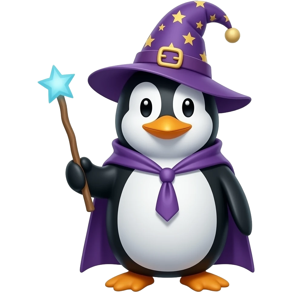 Penguin Wizard emoji