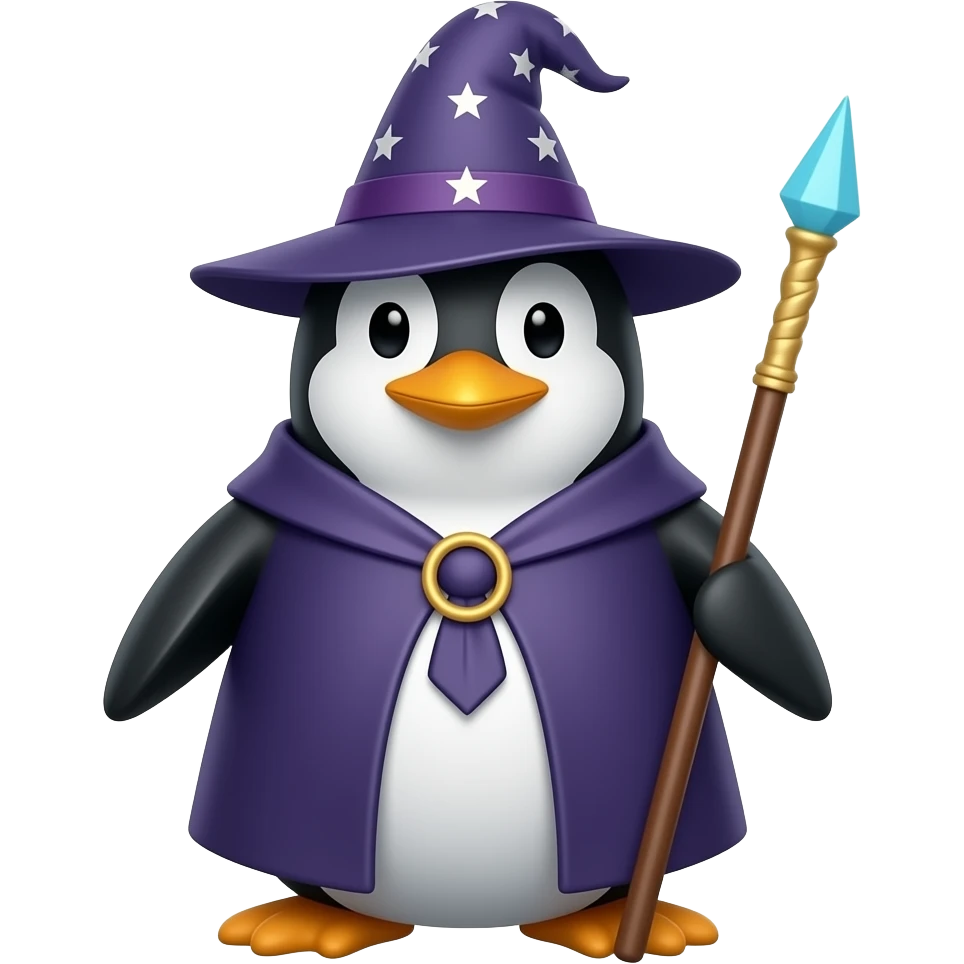 Penguin Wizard emoji