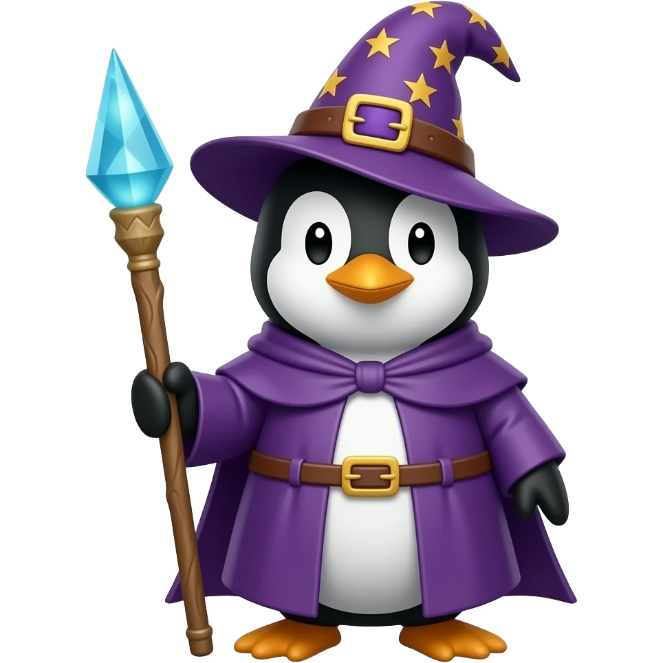 Penguin Wizard emoji