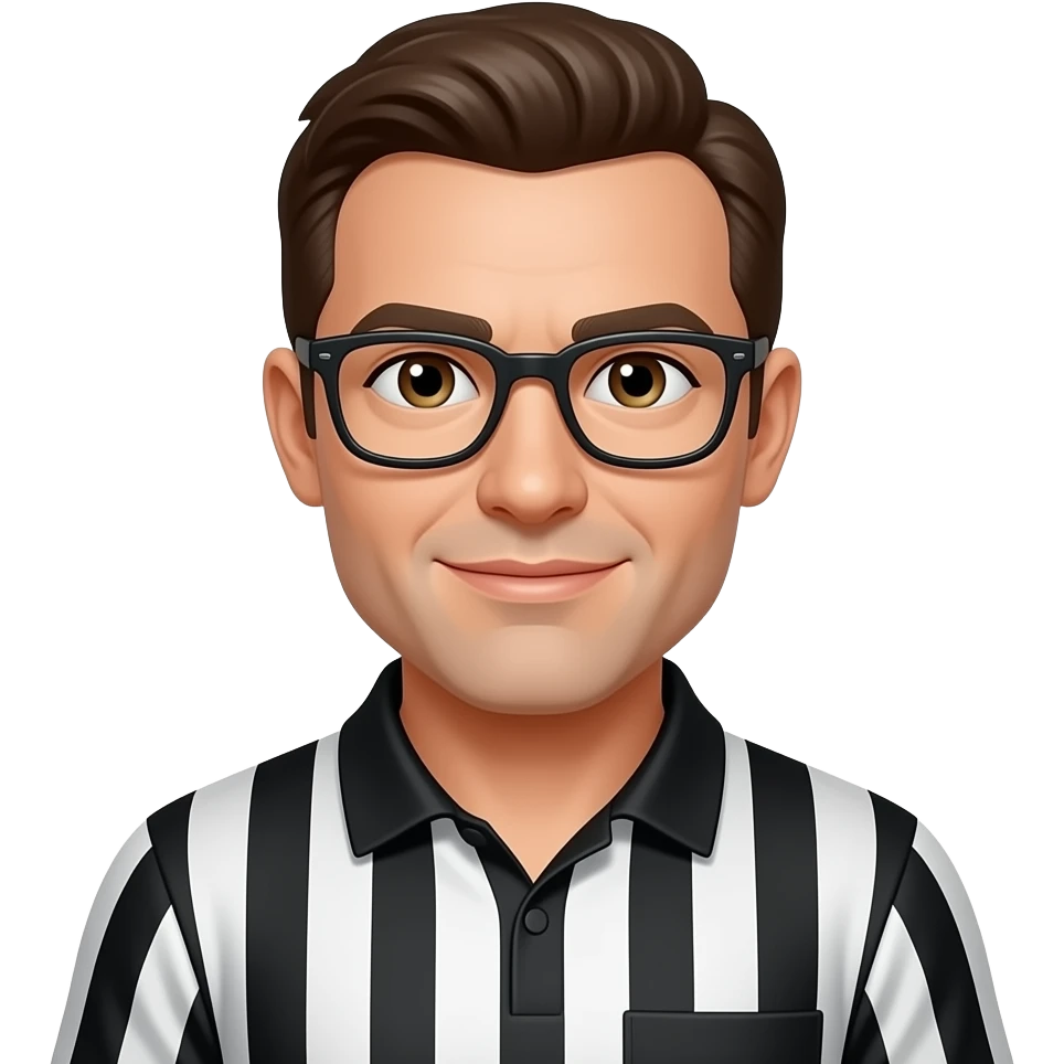 Un arbitro con gafas emoji