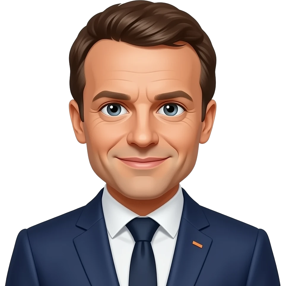 Macron  en slips emoji