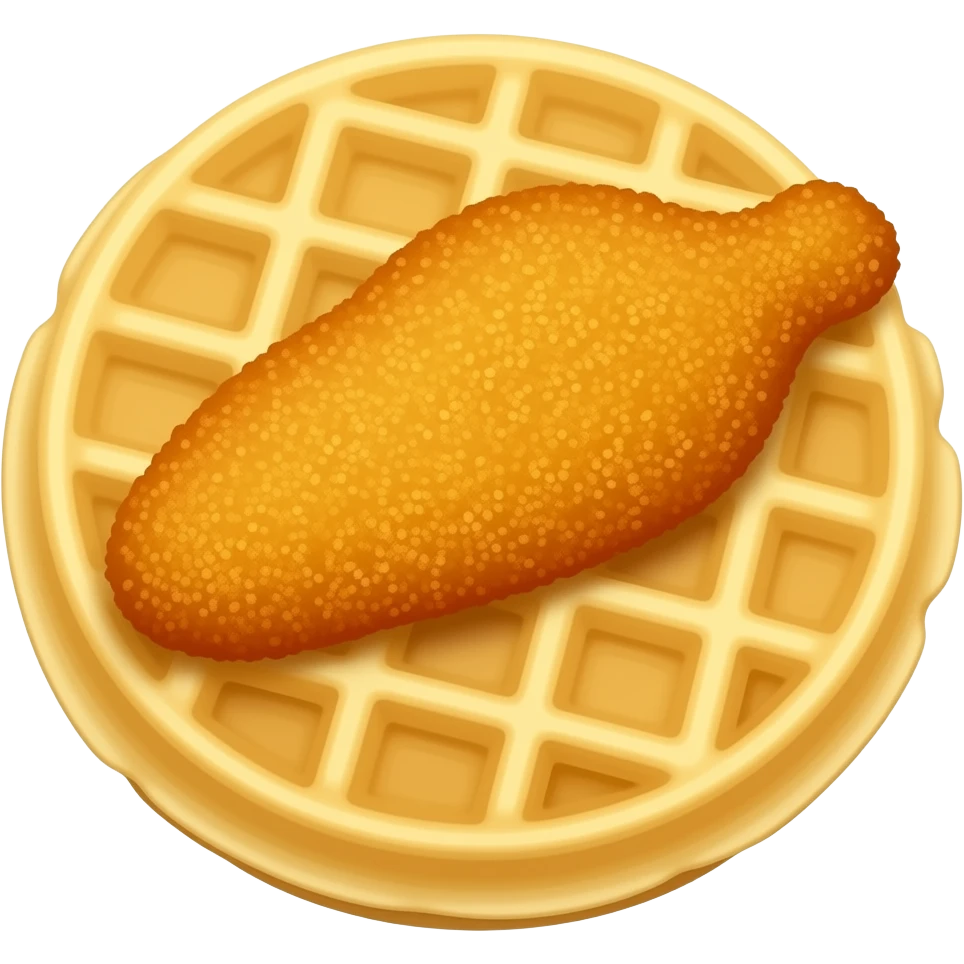 Breaded Chicken filet and Waffles emoji