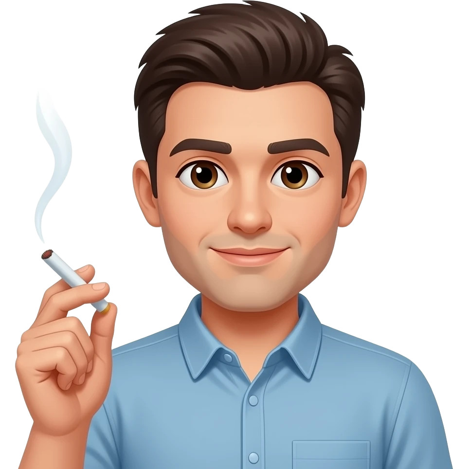guy with joint emoji