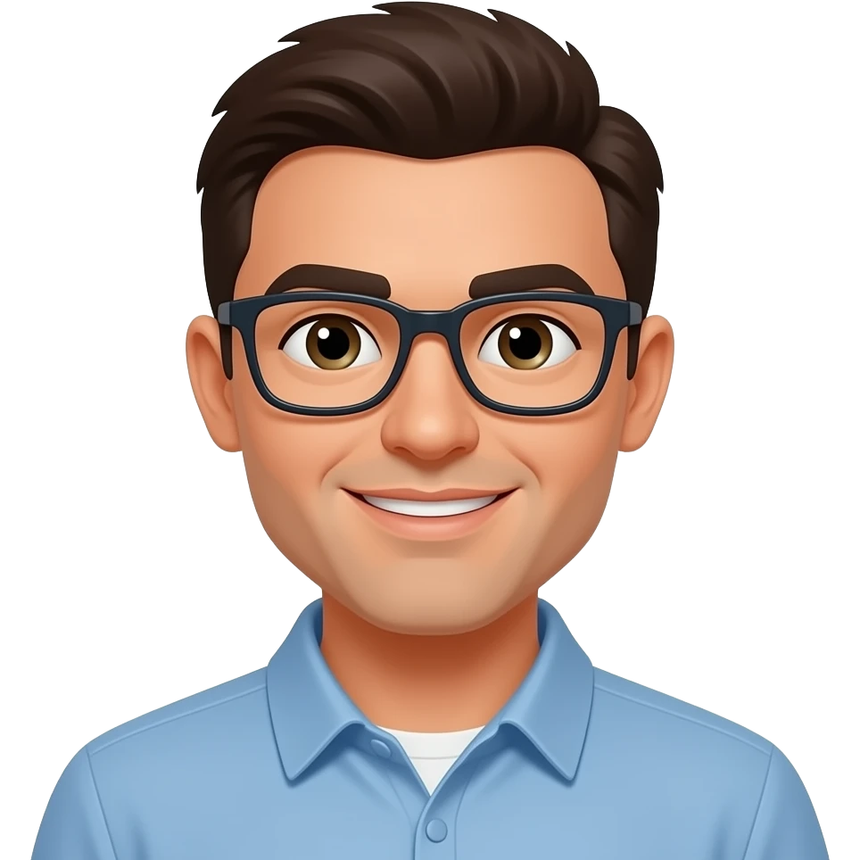 Create high-quality glossy emojis with a vibrant modern style.Make the emojis look premium, shiny, and eye-catching with bright highlights, smooth gradients, soft reflections, and glowing details.  glasses emoji emoji