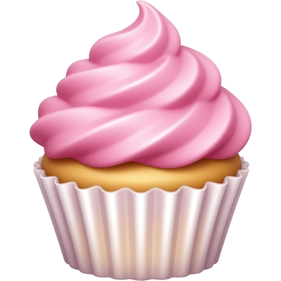 Cupcake with pink icing emoji