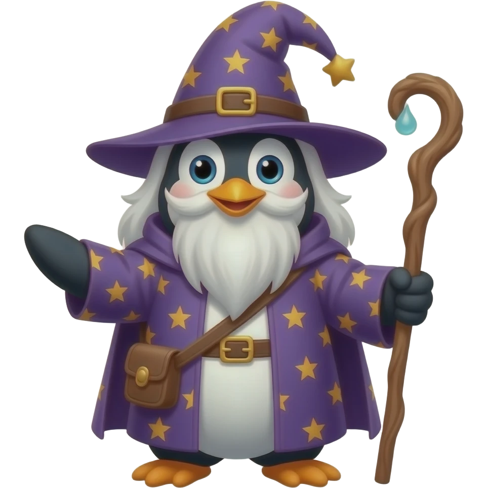 Penguin Wizard emoji
