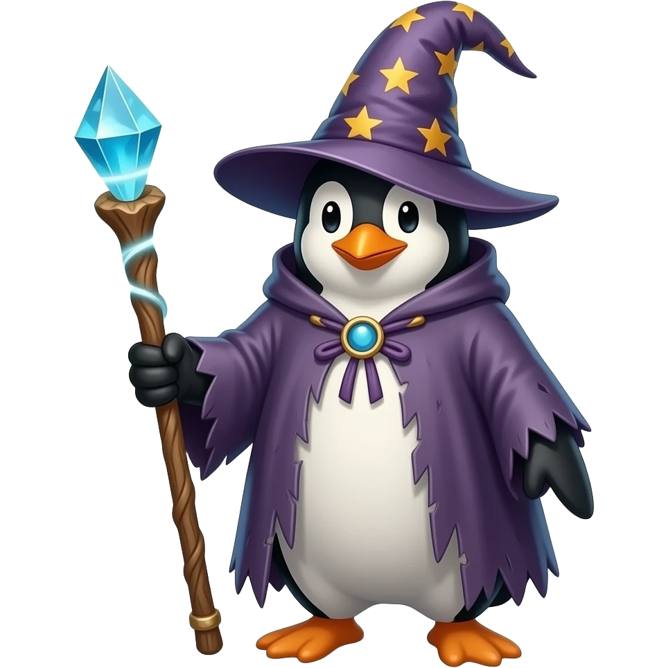 Penguin Wizard emoji