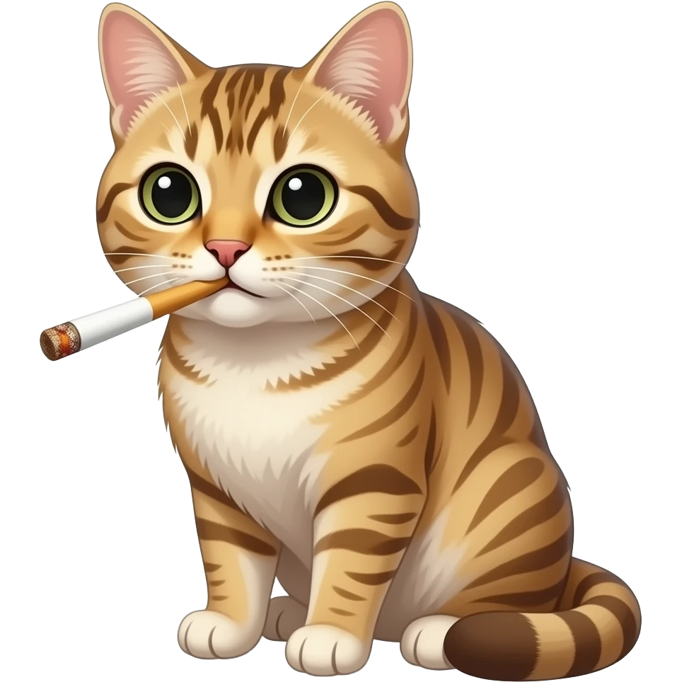 Cat smoking , create to emoji emoji