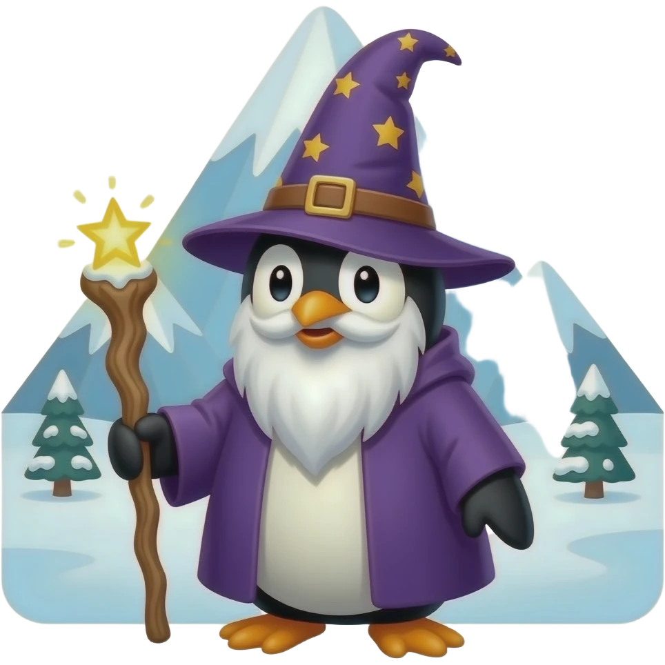 Penguin Wizard emoji
