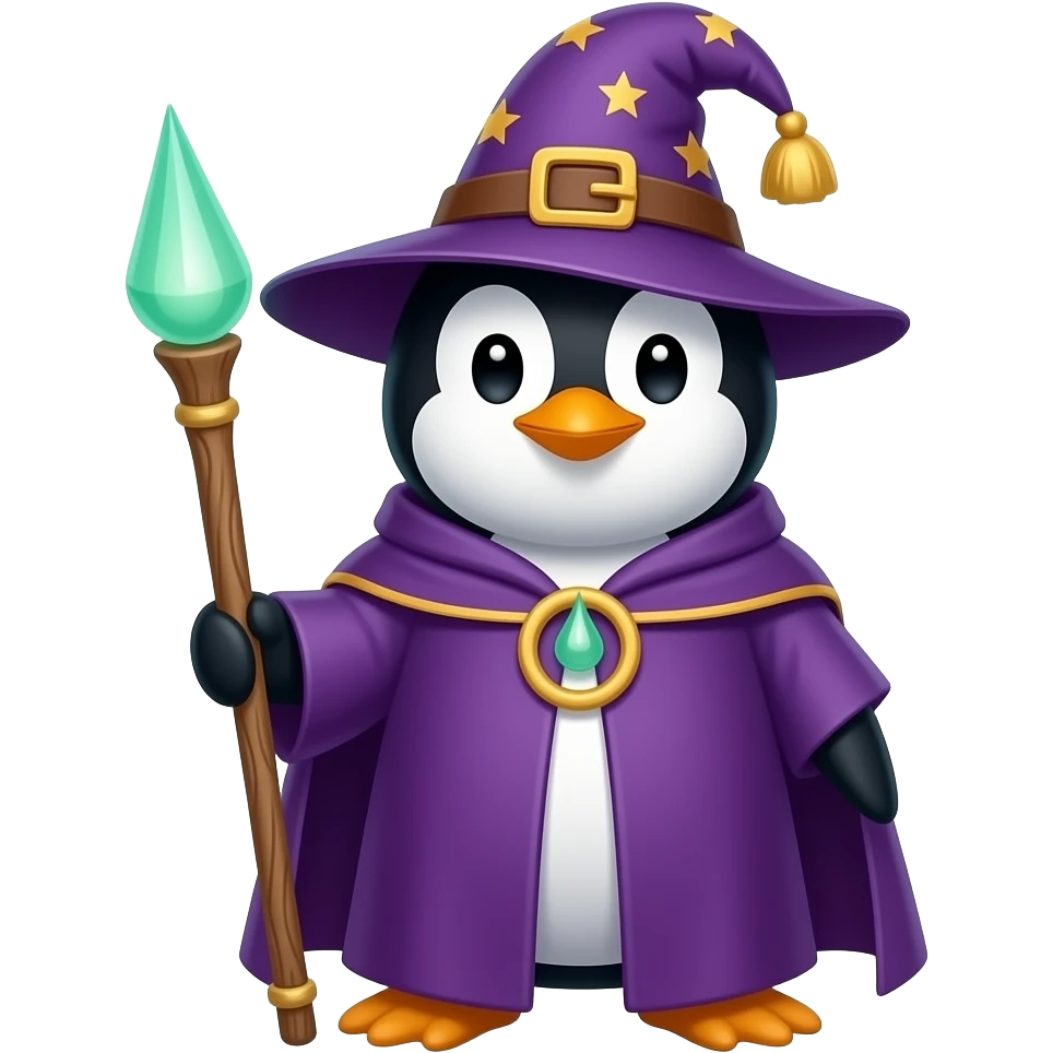 Penguin Wizard emoji