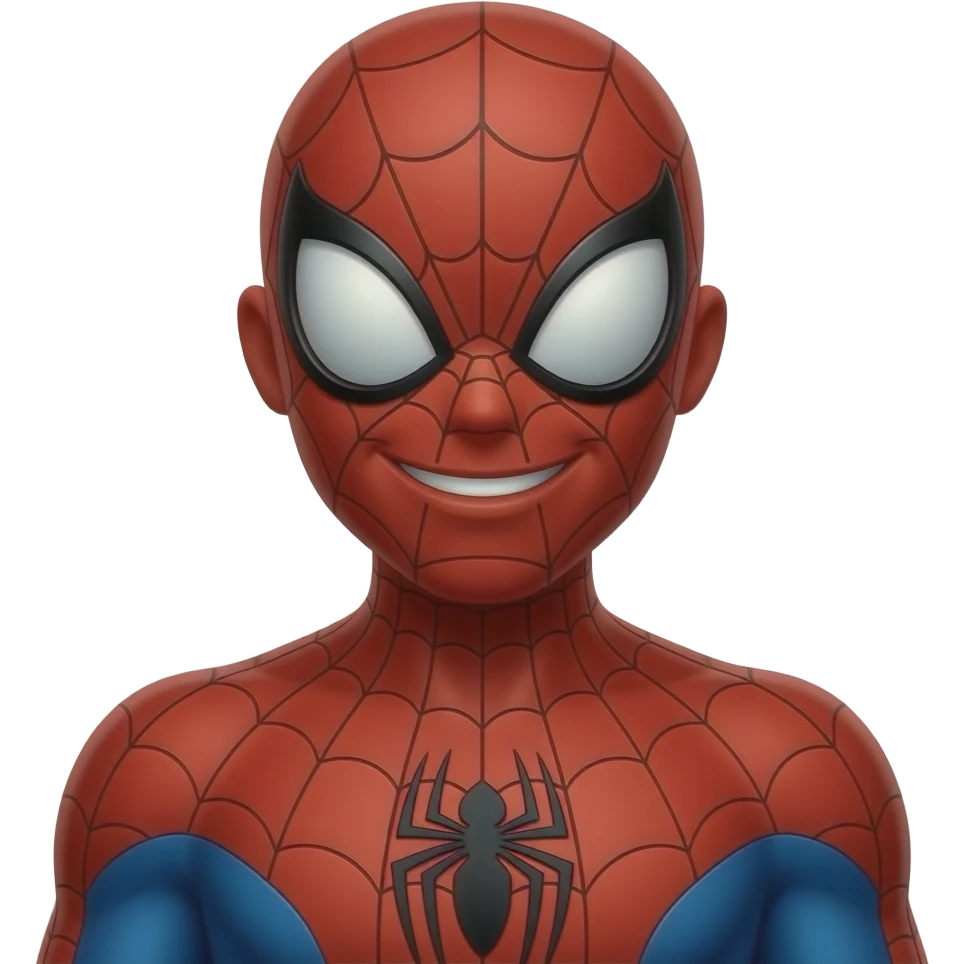 Haz a spiderman riendose emoji