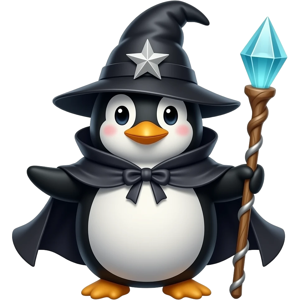Penguin Wizard emoji