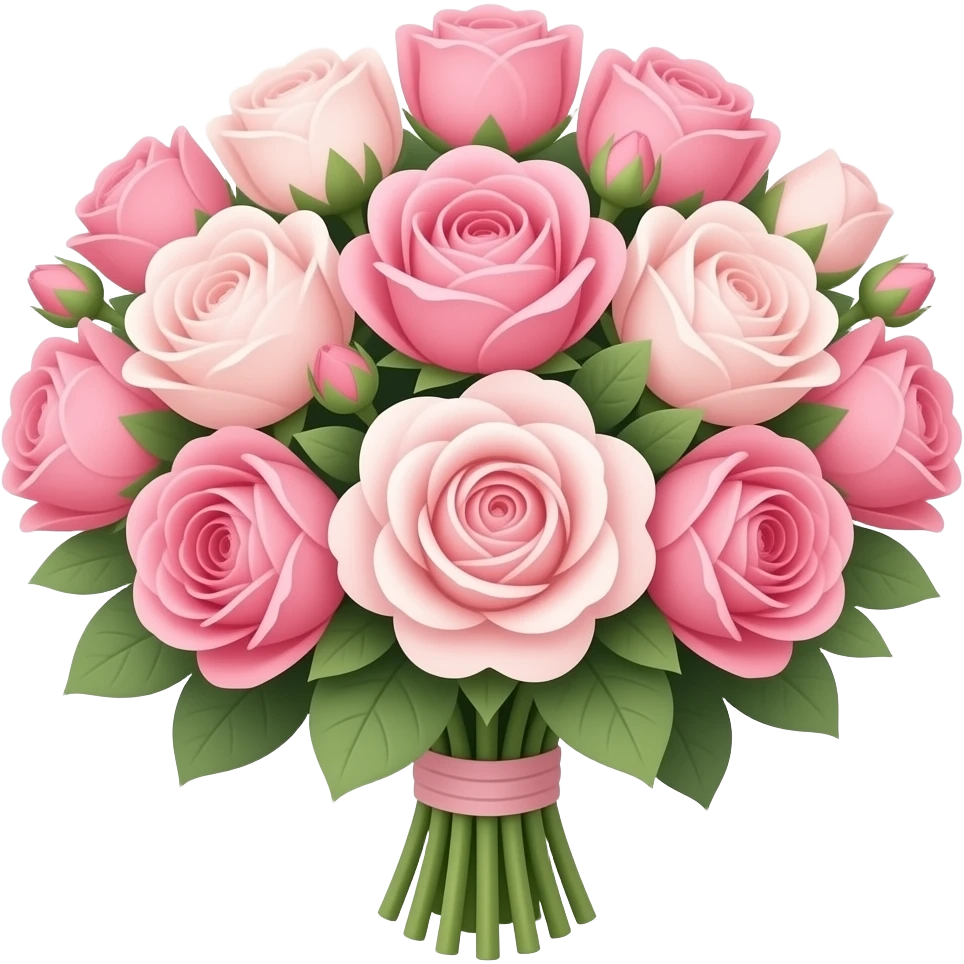 pastel pink flowers bouquet huge emoji