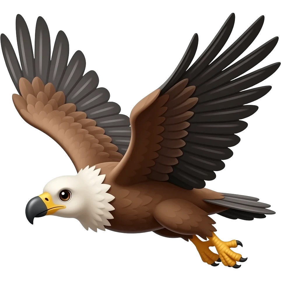 Cartoon vulture fly emoji