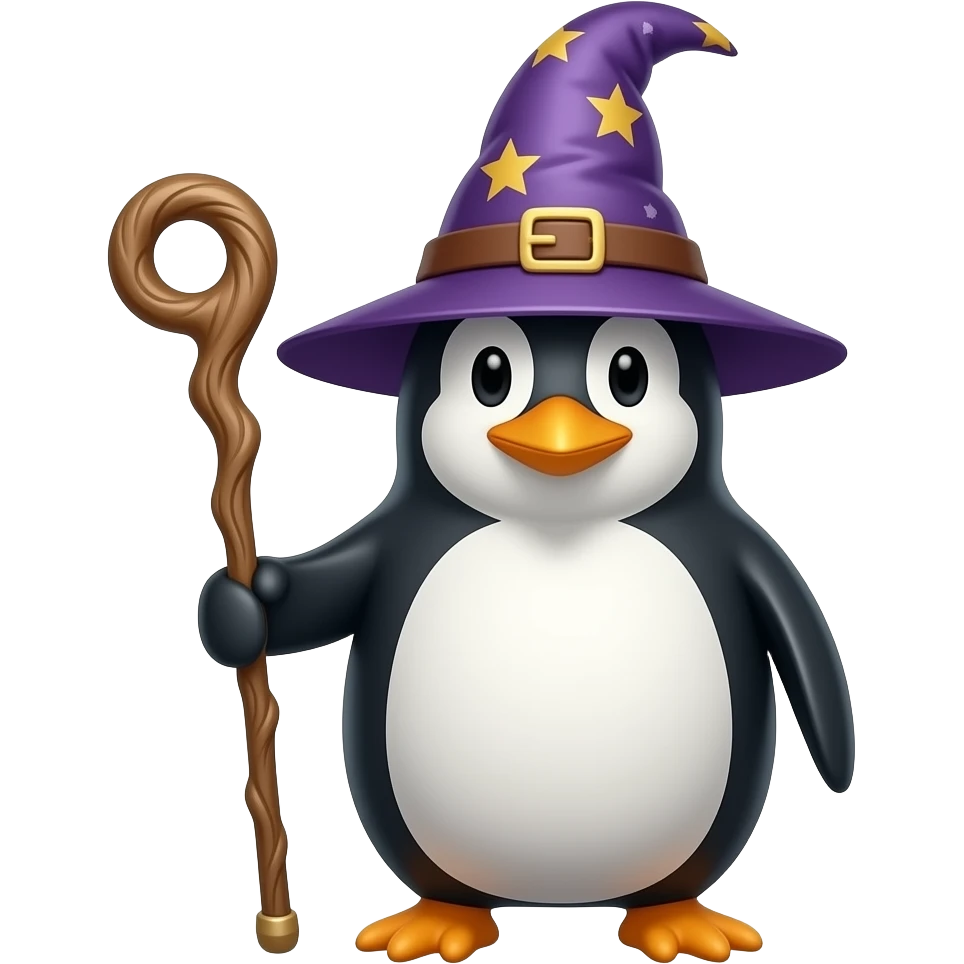 büyücü penguen emoji
