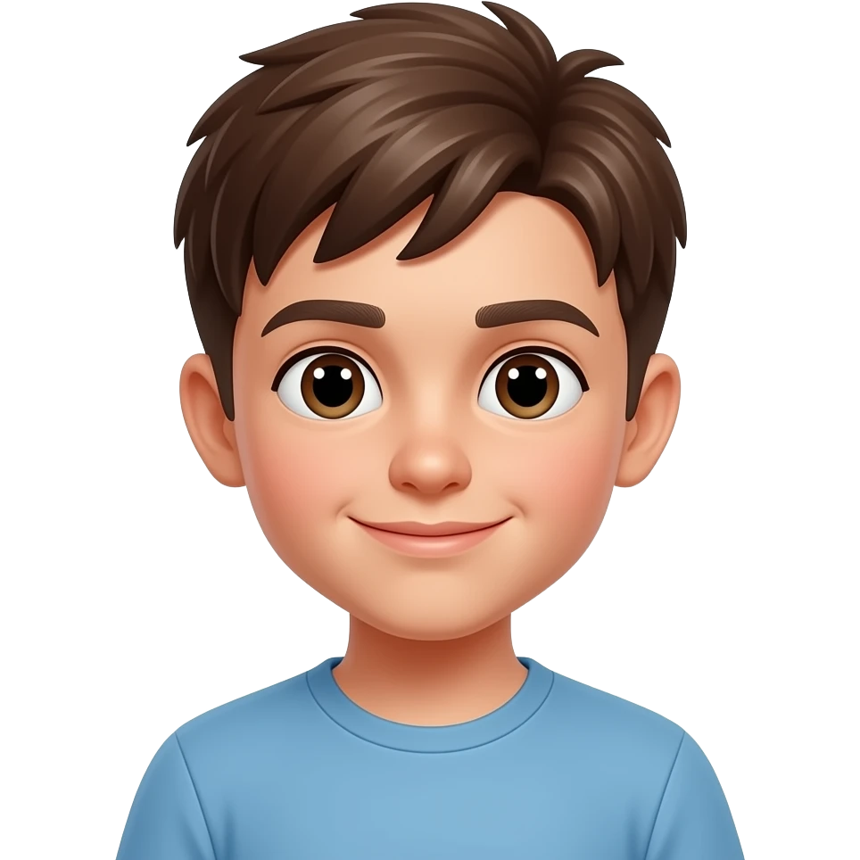 boy with brown short hair emoji