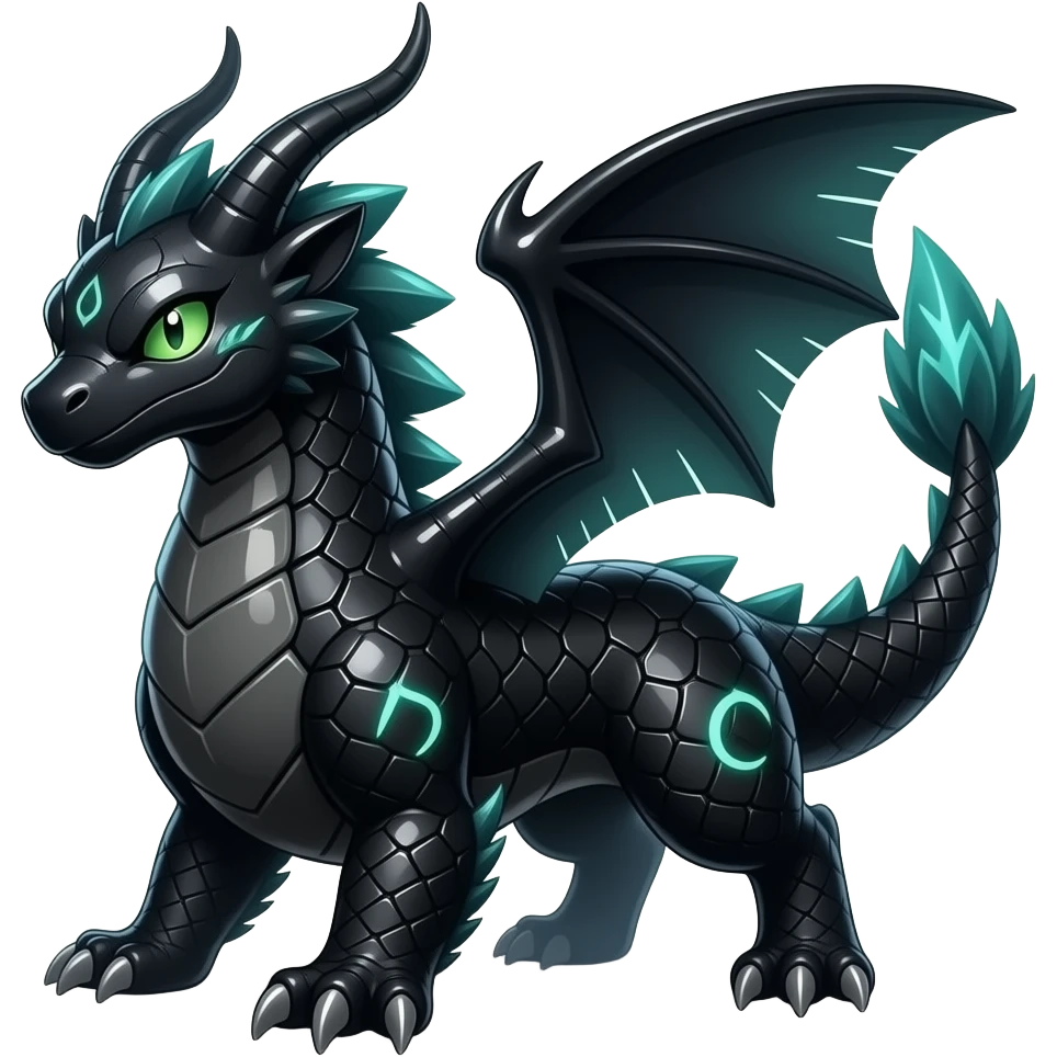 Shiny edgy cool badass feathery spicy Furry scaly oily black with neon-markings Salandit-Salamence-Ekans-Seviper-Rapidash-Salazzle-Fakemon-hybrid emoji