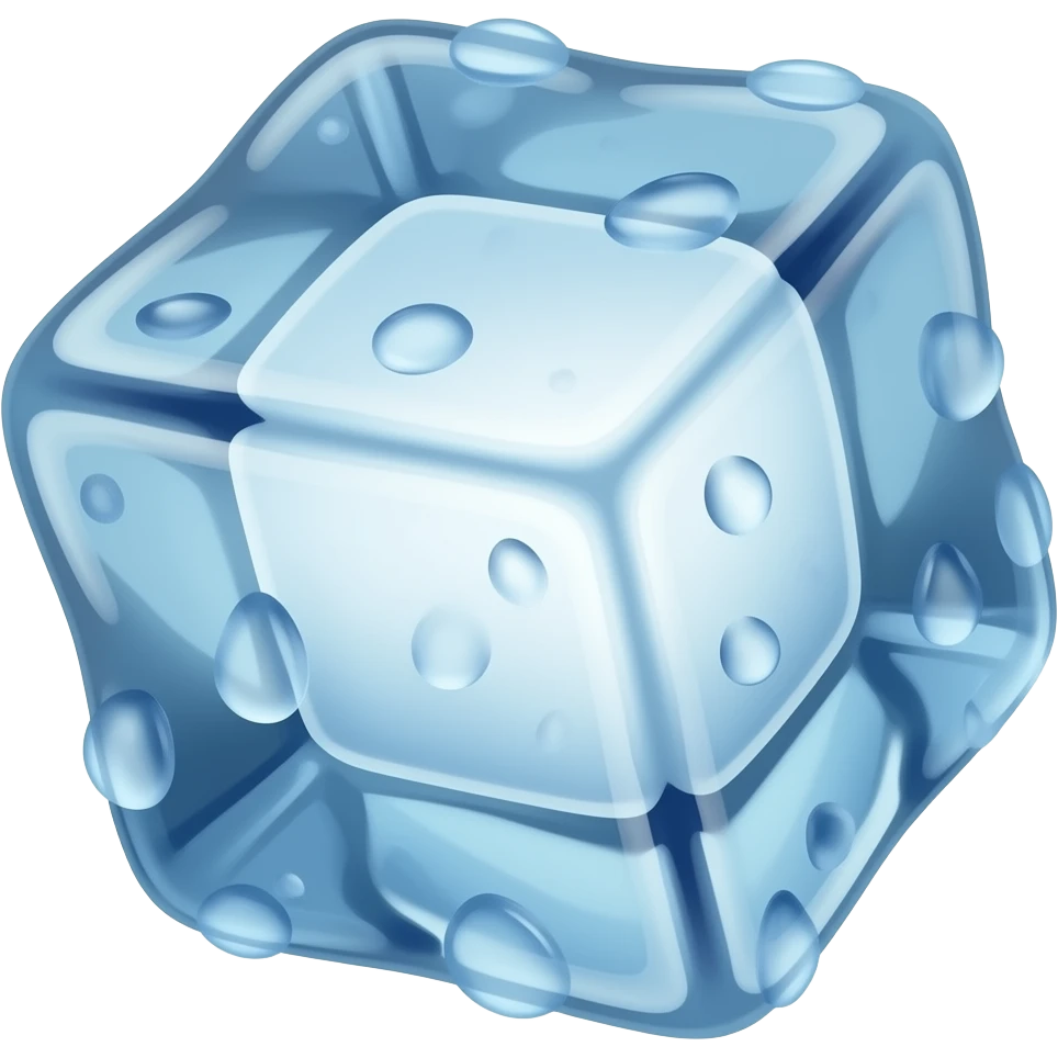 ice cube tilted a bit more emoji
