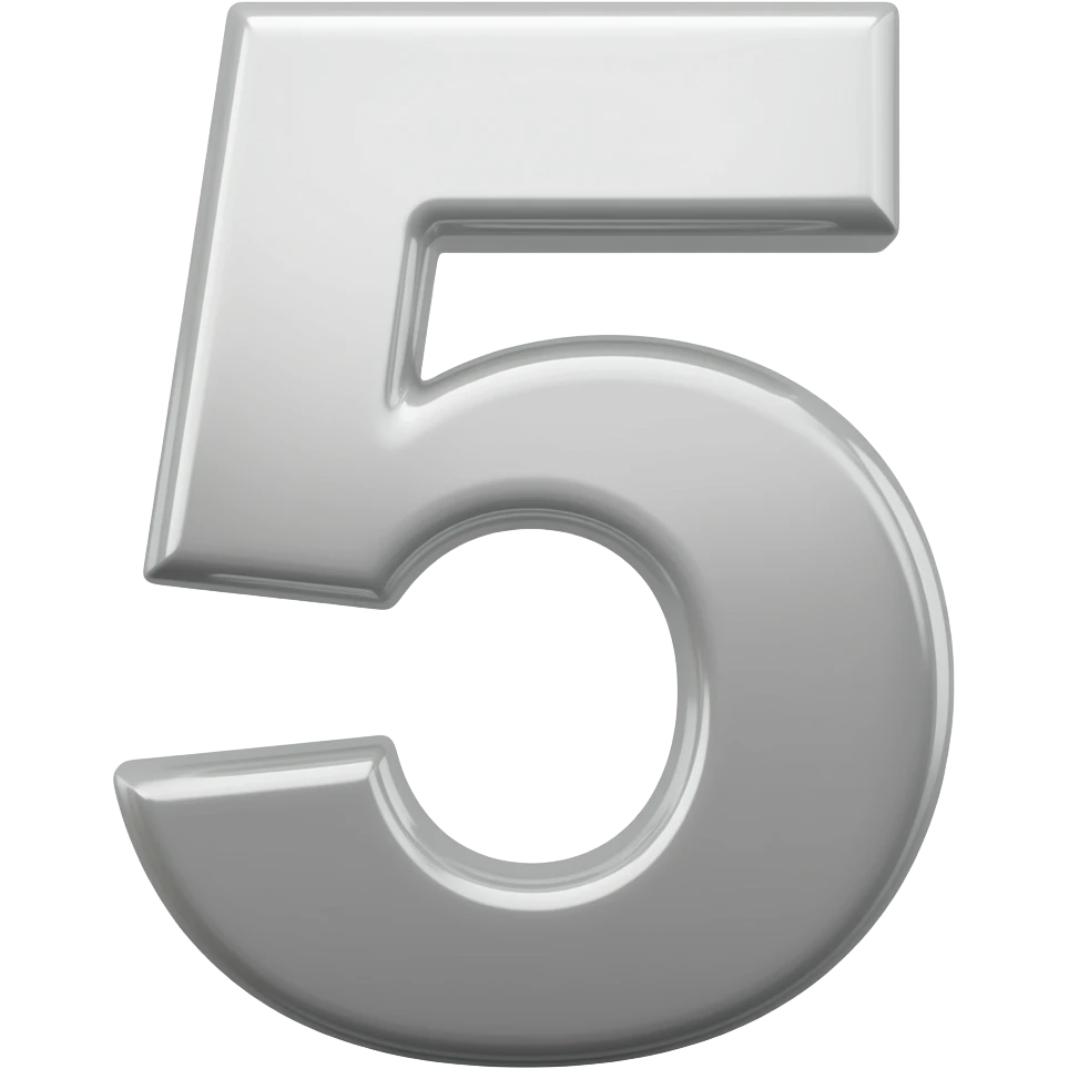 number 5 emoji