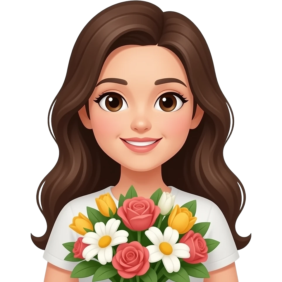 mulher de buquer emoji