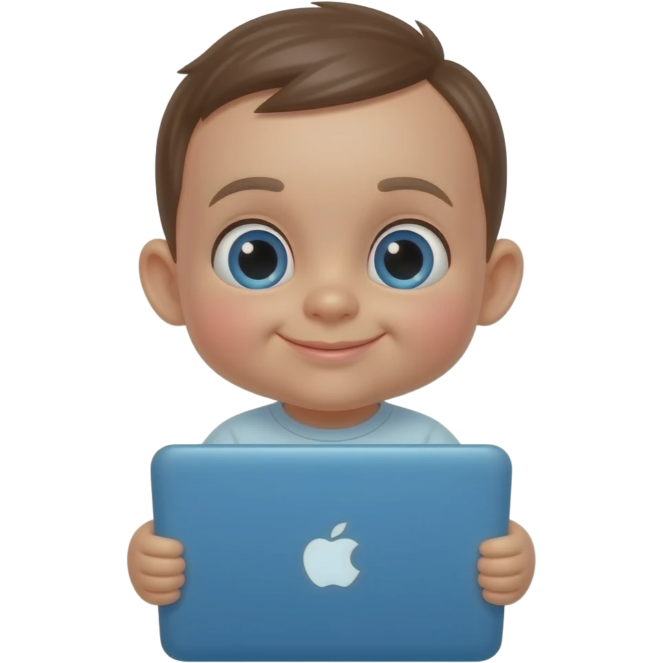 baby cute  blue macbook emoji