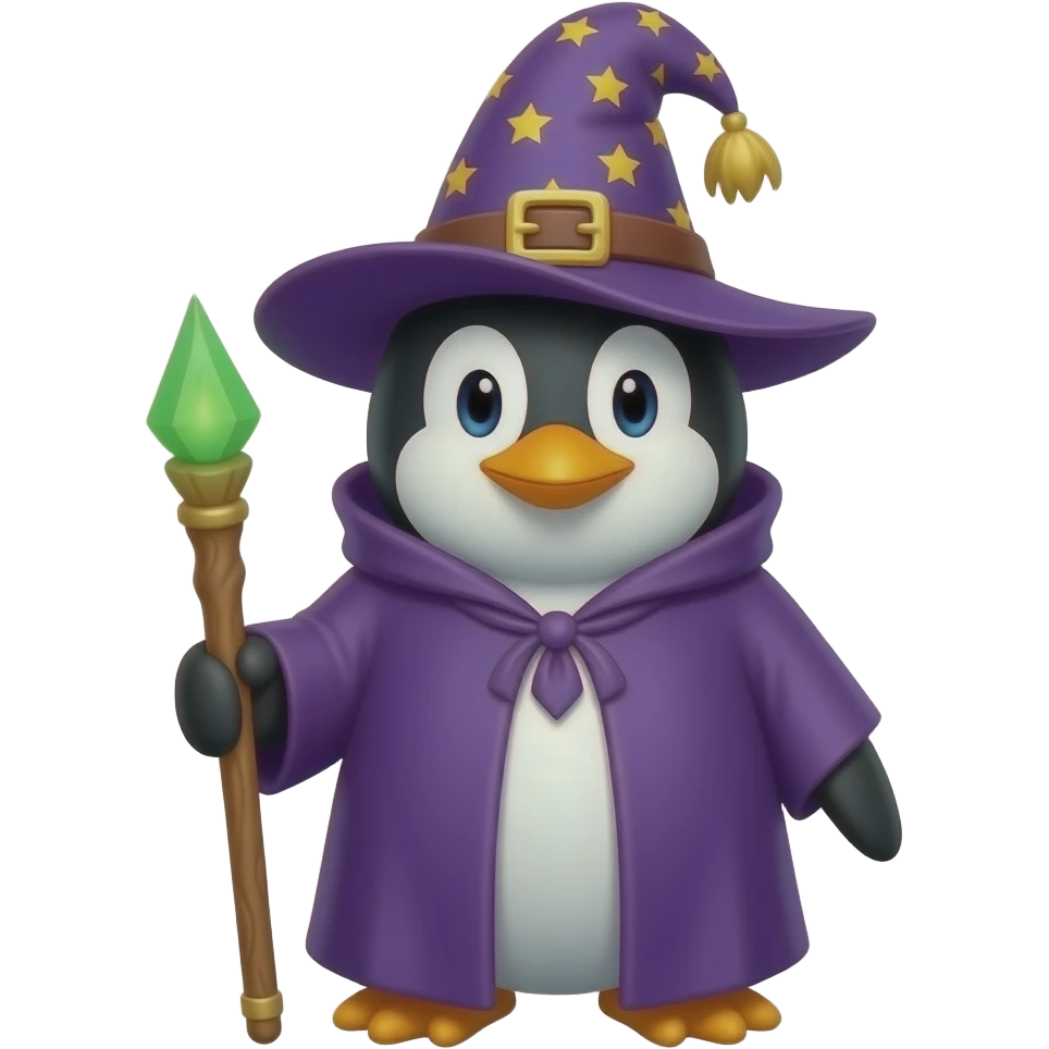 Penguin Wizard emoji