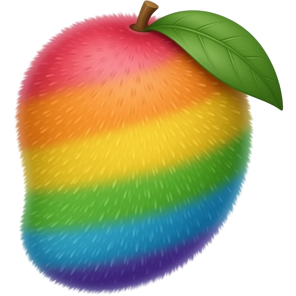 Fluffy 🔴🟠🟡🟢🔵🟣🟤⚫⚪⚪🩷⚪🩵⚪🩶 mango emoji
